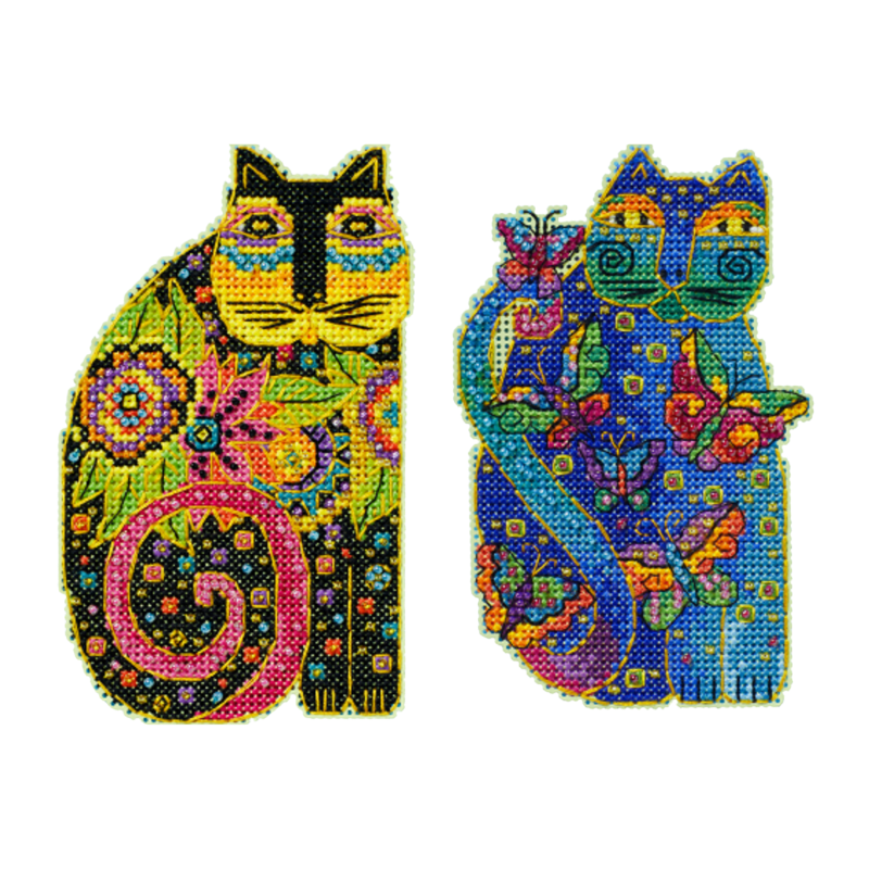 Blossoming Feline + Flutterbye Cat - Laurel Burch - Mill Hill - Cross Stitch Kits