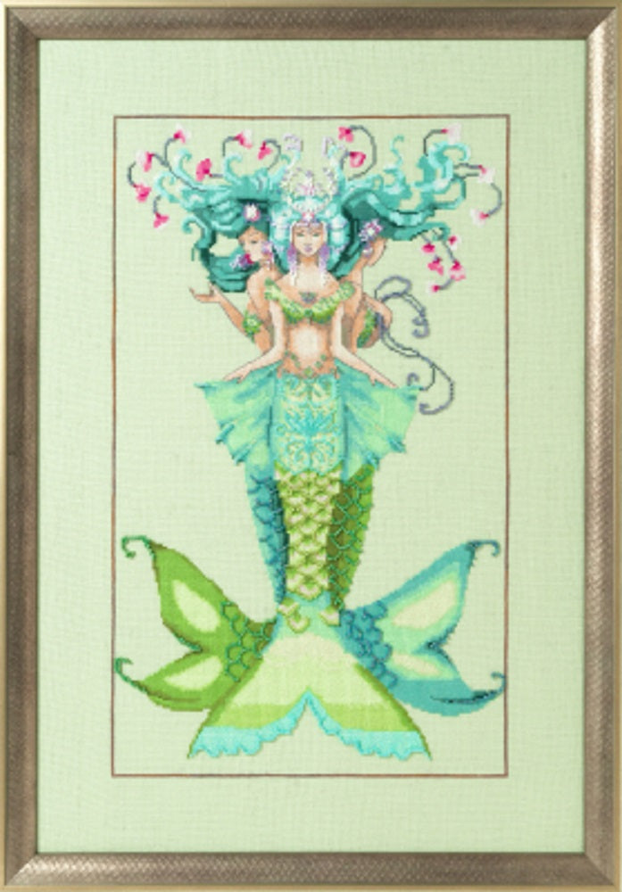 The Three Mermaids - Mirabilia - Chart, Beads, All Thread - MD178
