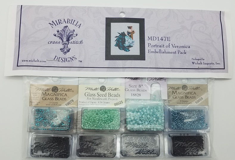 Portrait of Veronica - Mirabilia - Chart, Beads, All Thread - MD147