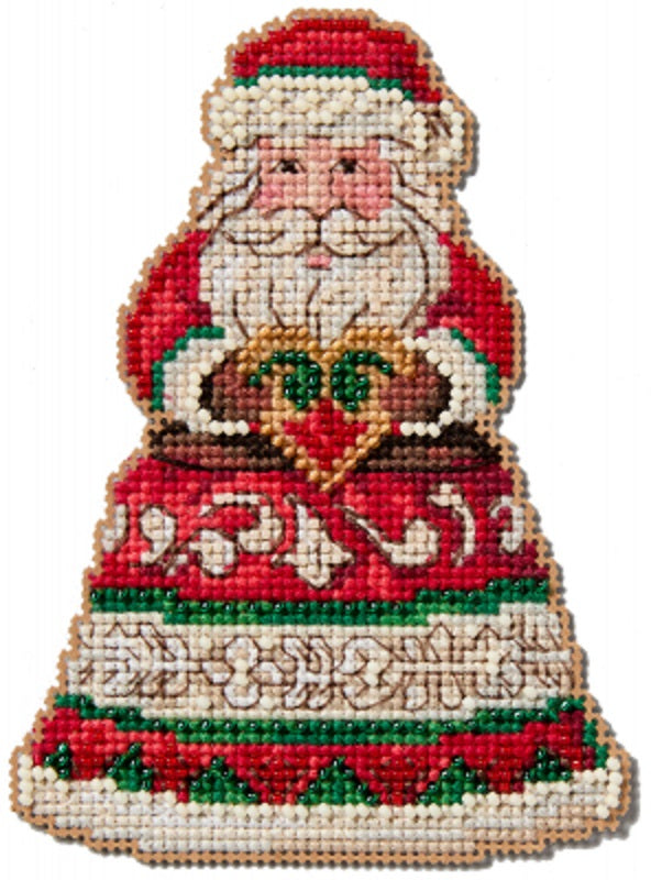 Santa Holding Heart - Jim Shore - Mill Hill - Cross Stitch Kit