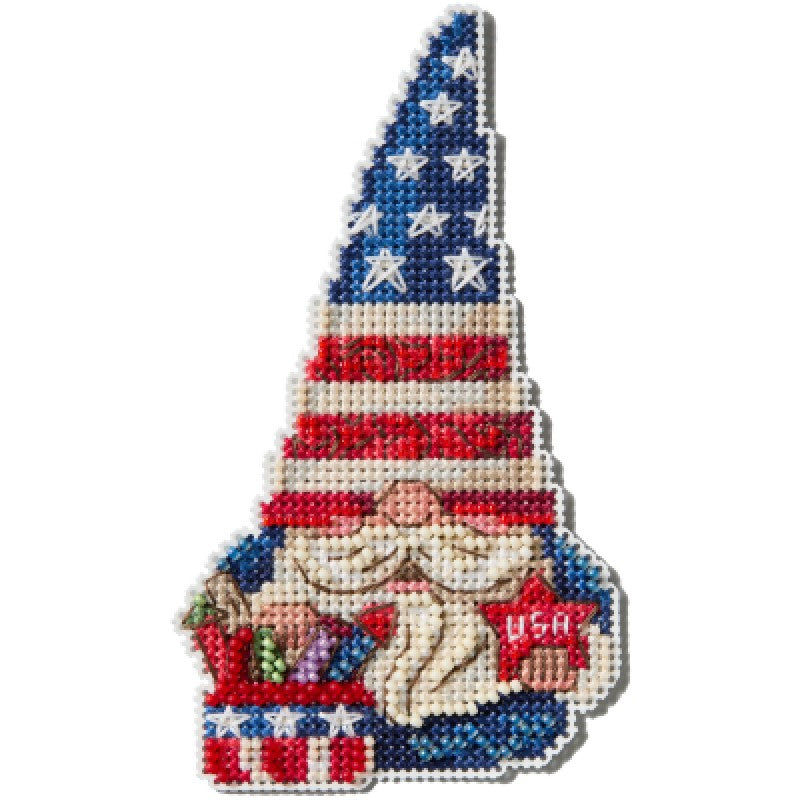 Patriotic Gnome - Jim Shore - Mill Hill - Cross Stitch Kit