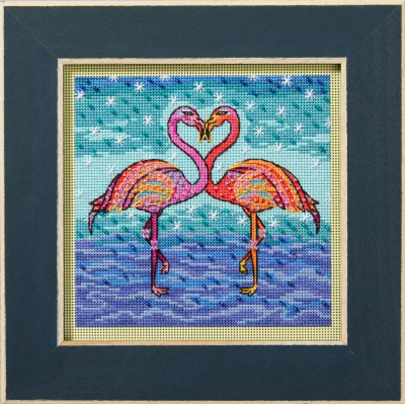 Flowering Flamingos - Laurel Burch - Mill Hill - Cross Stitch Kit - LB14-2514