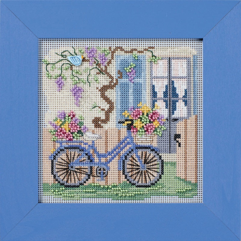 Blue Bicycle - Mill Hill Buttons and Beads - Cross Stitch Kit