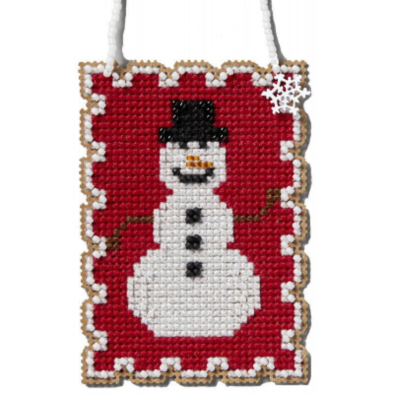 Snowman - Mill Hill Charmed Holiday Stamps - Cross Stitch Kit