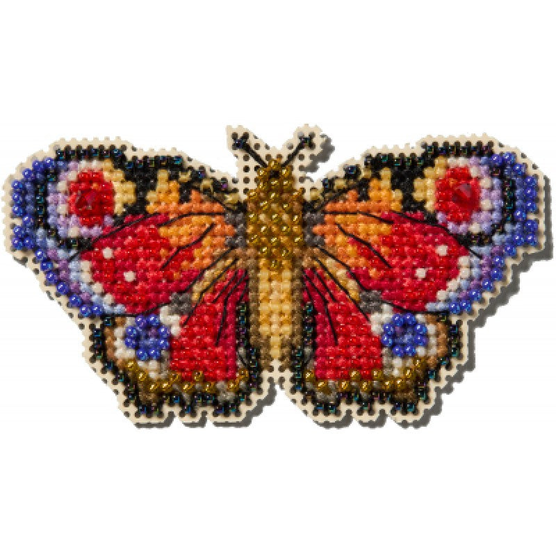 Peacock Butterfly - Mill Hill - Spring Bouquet - Cross Stitch Kit