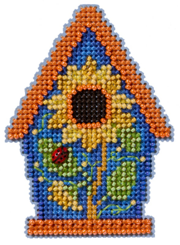 Painted Birdhouse - Mill Hill - Spring Bouquet - Cross Stitch Kit