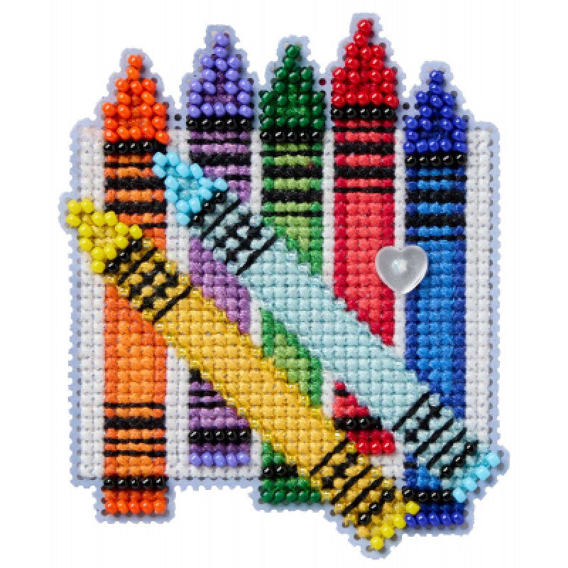 Colorful Crayons - Mill Hill - Autumn Harvest - Cross Stitch Kit