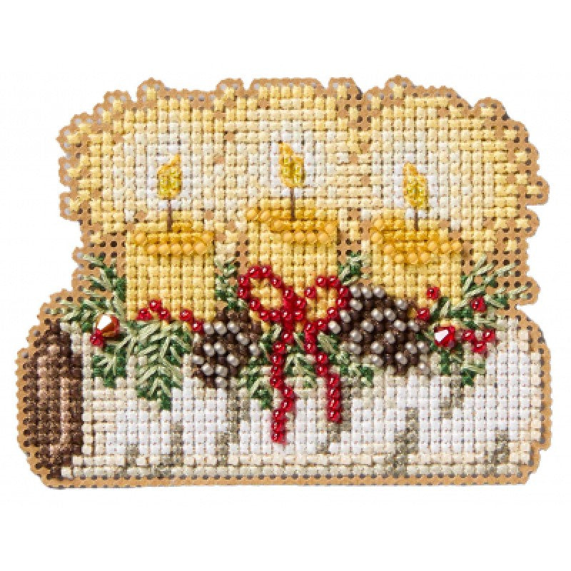 Yule Log - Mill Hill - Winter Holiday - Cross Stitch Kit