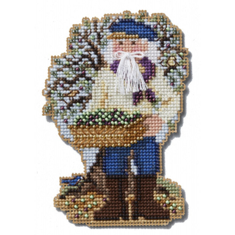 Olive Harvest Santa - Mill Hill - Mediterranean Santas - Cross Stitch Kit