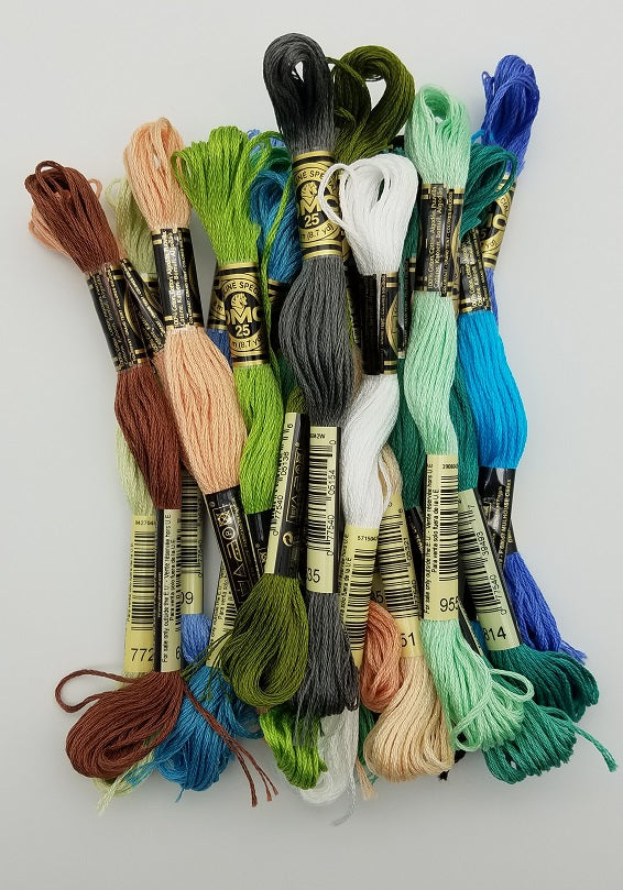 DMC Floss Set for Mermaid Verde - Nora Corbett NC192