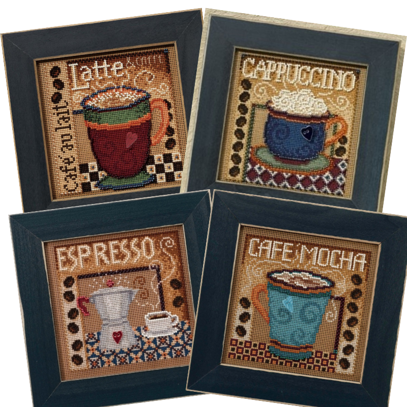 Cappuccino Latte Cafe Mocha Espresso- Mill Hill Buttons and Beads - Cross Stitch Kits