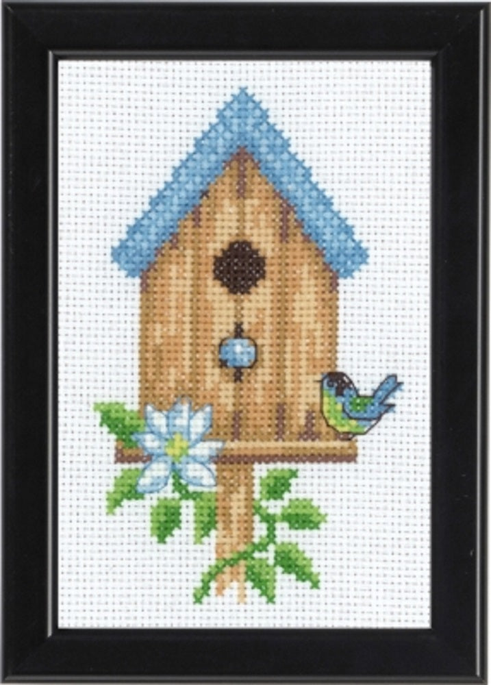 Beige Birdhouse - Permin - Cross Stitch Kit