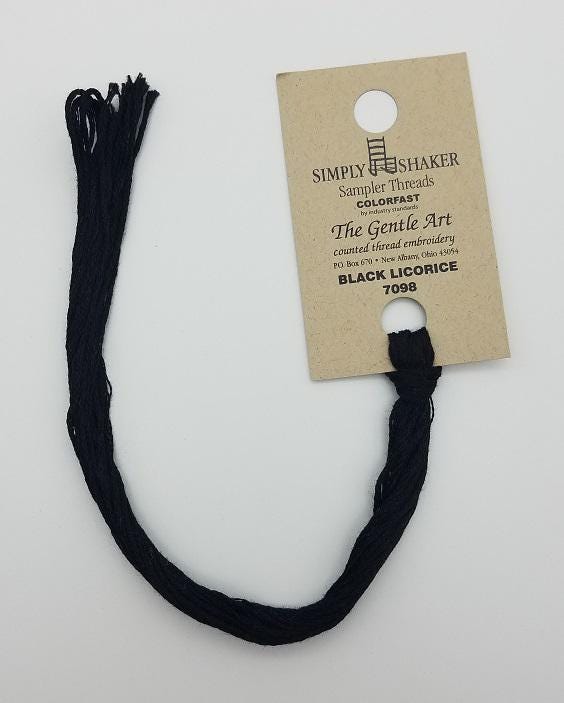 Black Licorice - Gentle Art Simply Shaker Hand-Dyed Floss - 7098