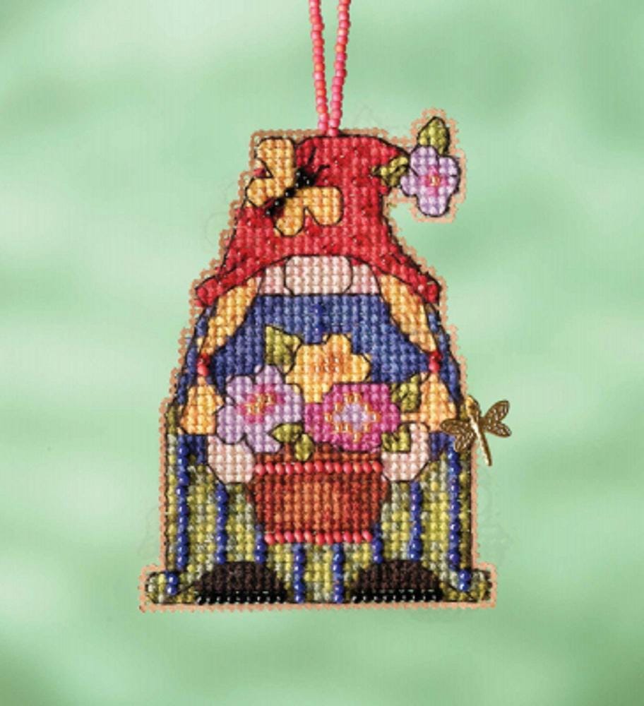 Garden Girl Gnome - Mill Hill Charmed Garden Gnomes - Cross Stitch Kit