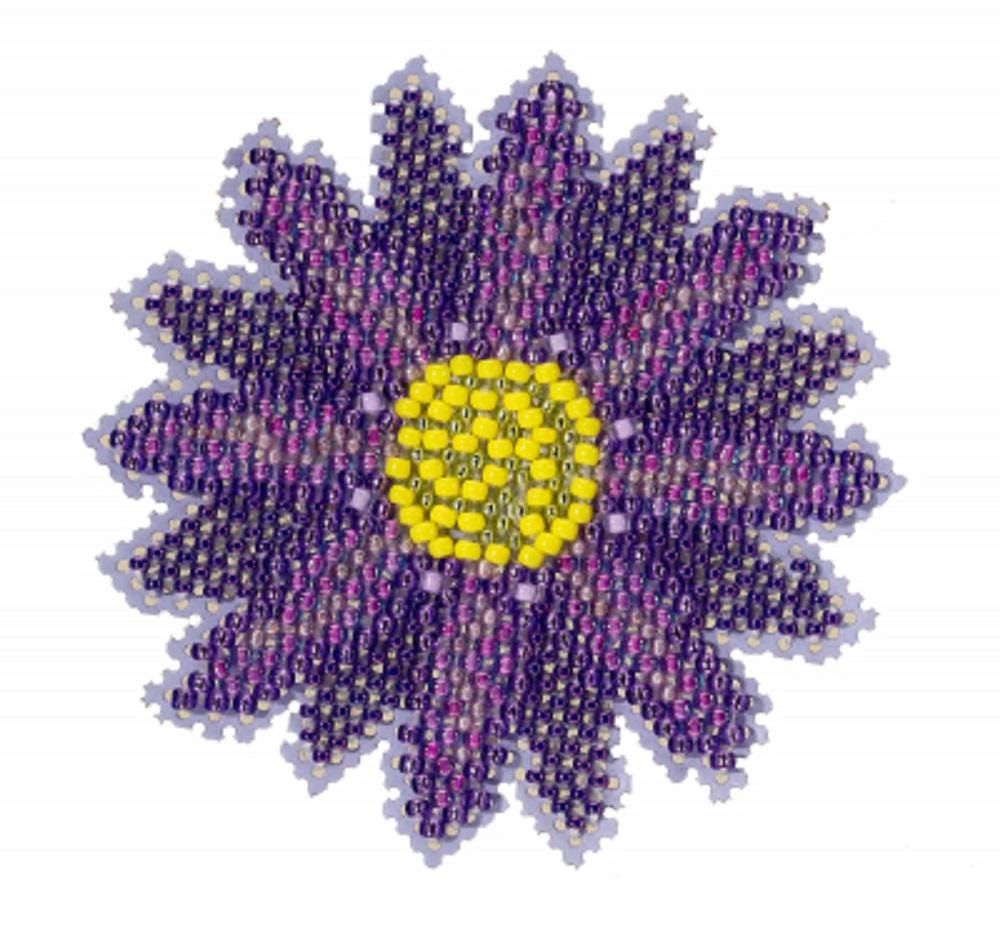 Purple Flower - Mill Hill - Beaded Spring - Cross Stitch Kit