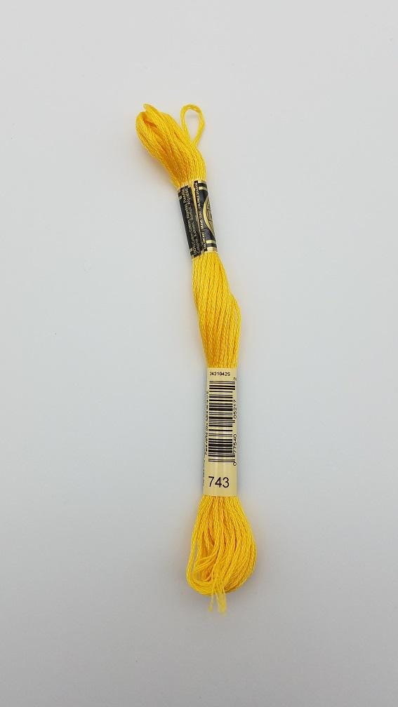 DMC 743 - 6-Strand Floss - Yellow Medium