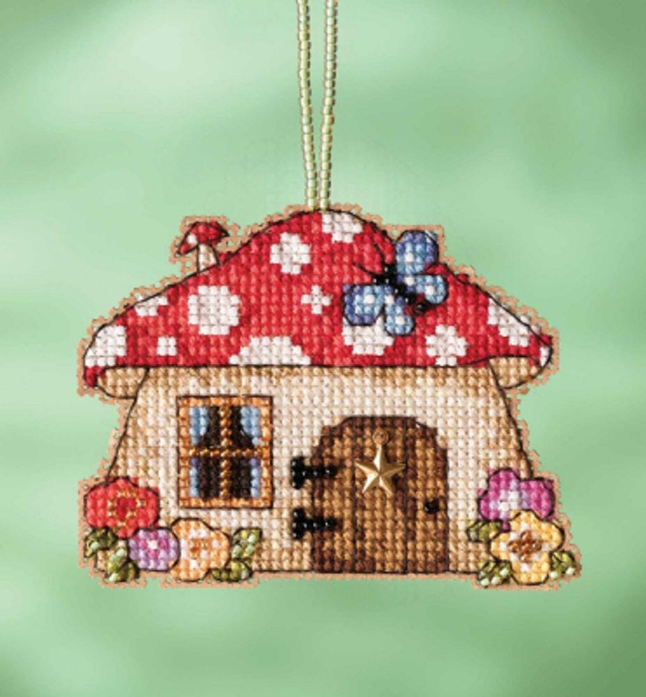 Mushroom House - Mill Hill Charmed Garden Gnomes - Cross Stitch Kit