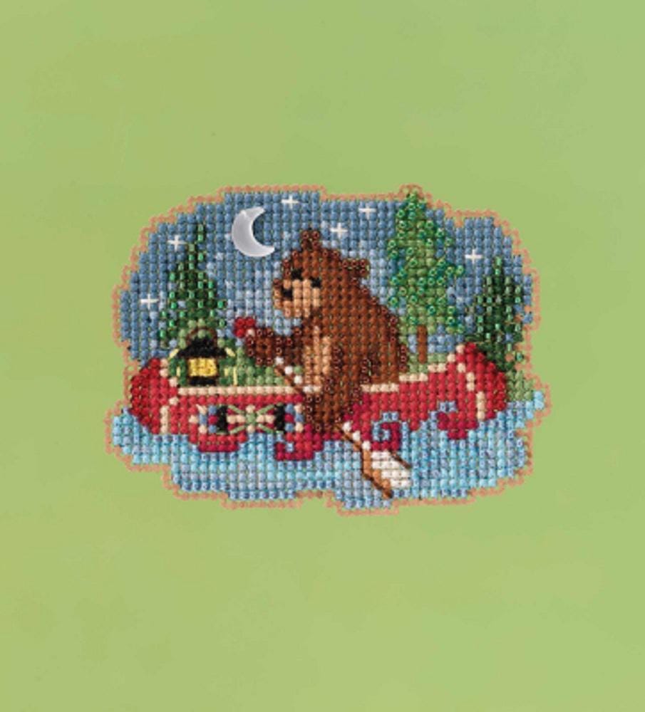 Bear Canoe - Mill Hill - Spring Bouquet - Cross Stitch Kit - MH18-2215