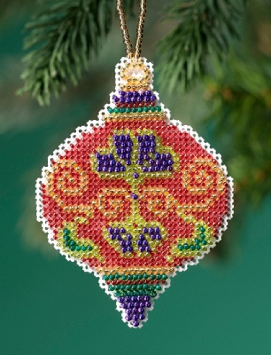 Crimson Cloisonne - Mill Hill - Beaded Holiday - Cross Stitch Kit