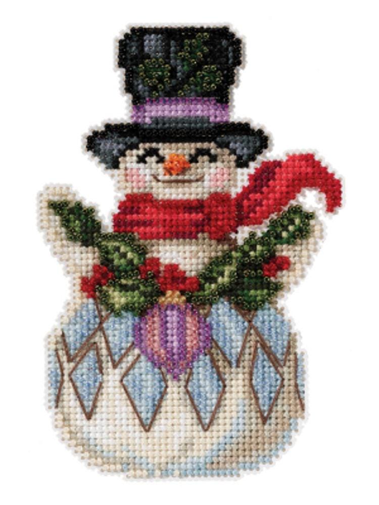 Snowman with Holly - Mill Hill - Jim Shore - Cross Stitch Kit