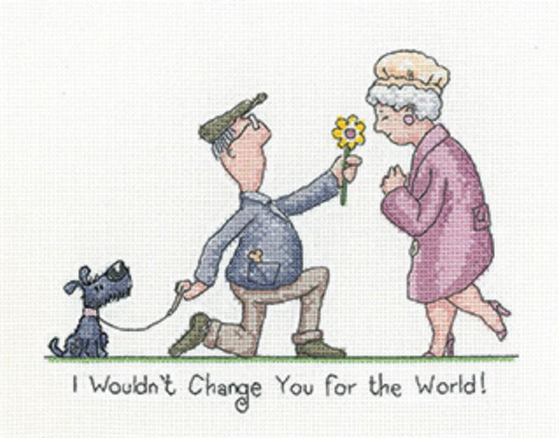 I Wouldn't Change You - Grandparents - Dog - Cross Stitch Kit - Heritage Crafts