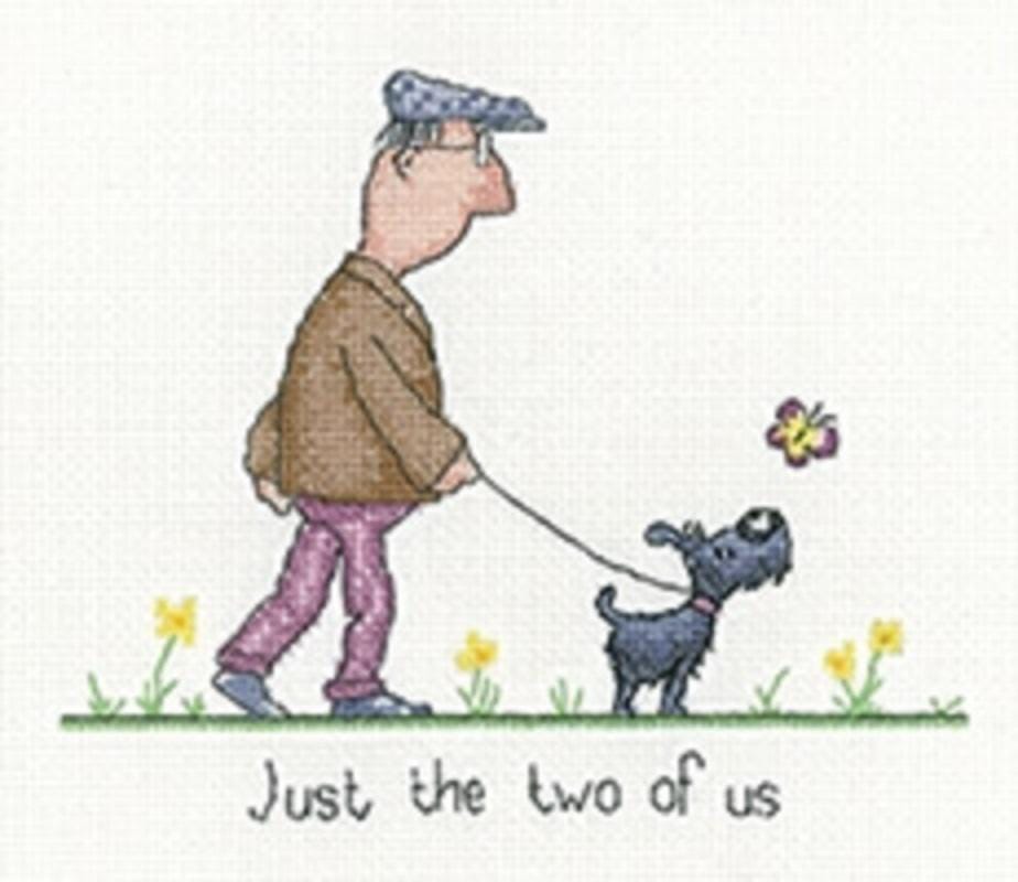 The Two of Us - Grandparents - Dog - Counted Cross Stitch Kit - Heritage Crafts