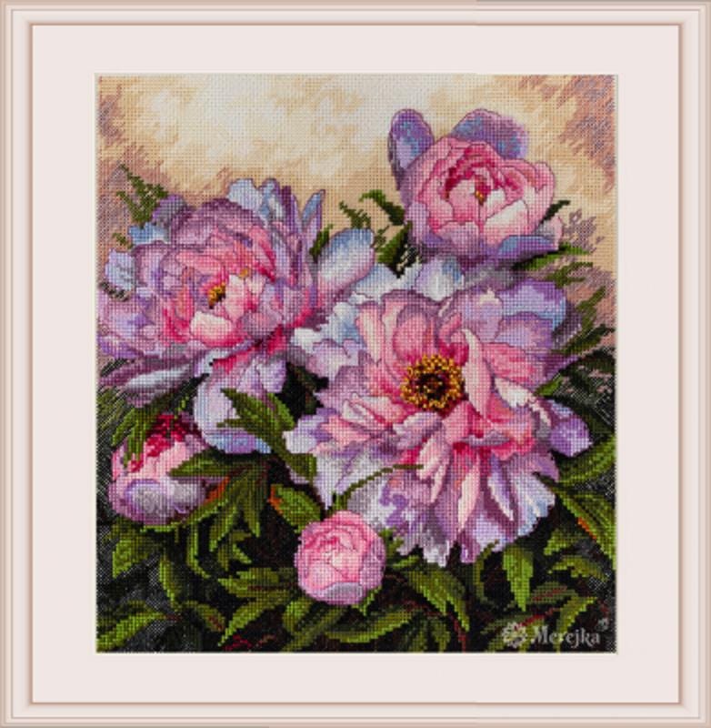 Tender Peonies - Merejka - Counted Cross Stitch Kit - MK177