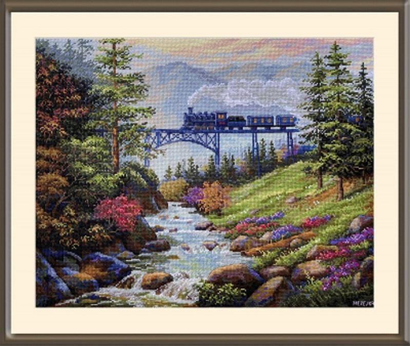 Mountain Railway - Merejka - Counted Cross Stitch Kit - MK205