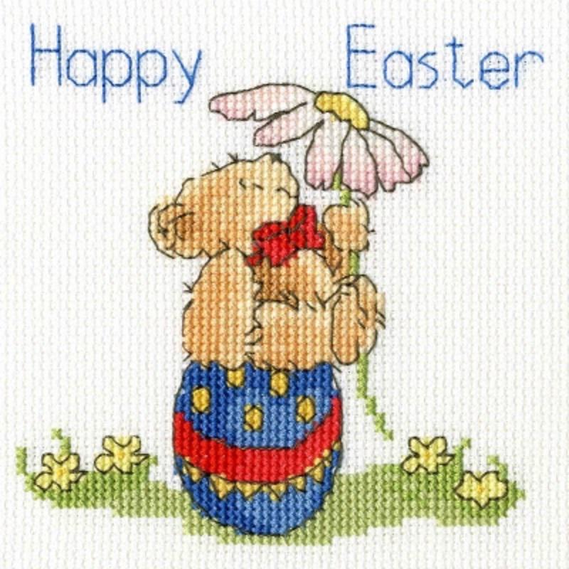 Easter Teddy - Bothy Threads - Cross Stitch Greeting Card Kit