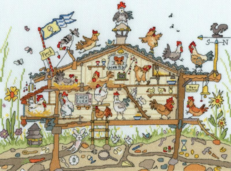 Cut Thru Hen Home - Bothy Threads - Cross Stitch Kit