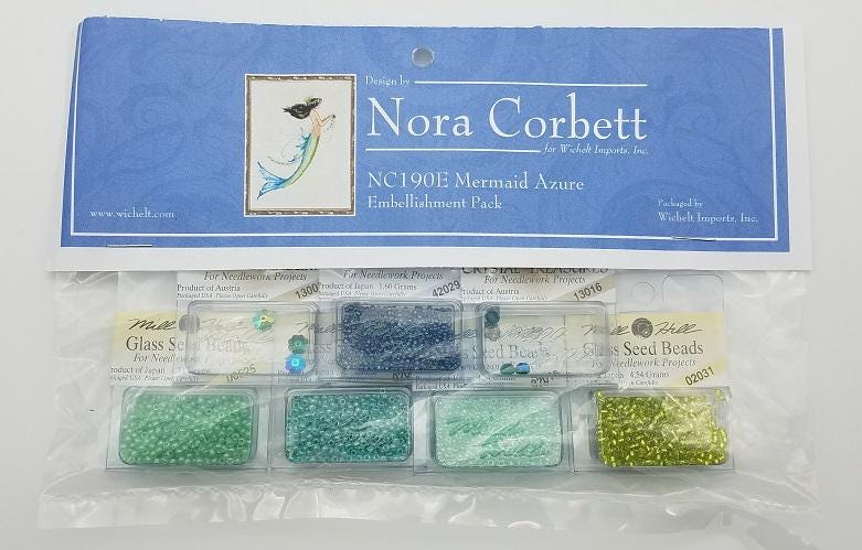 Mermaid Azure - Nora Corbett - Chart, Beads, All Thread - NC190