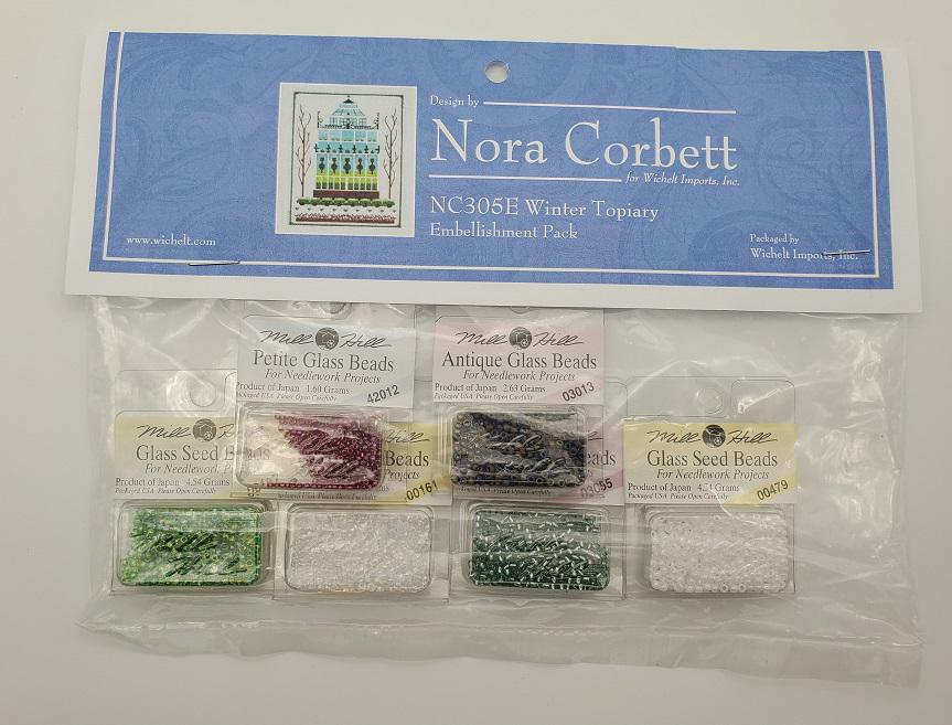 Winter Topiary - Nora Corbett - Chart, Beads, All Thread - NC305