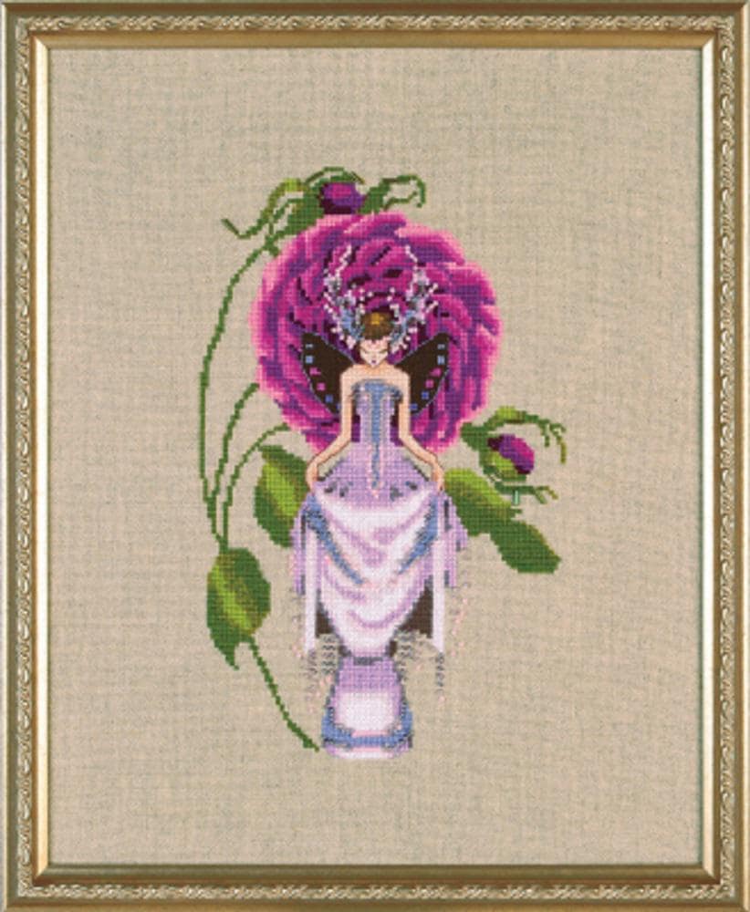 Leafy Cabbage Rose - Nora Corbett - Chart, Beads, Specialty Thread - NC300