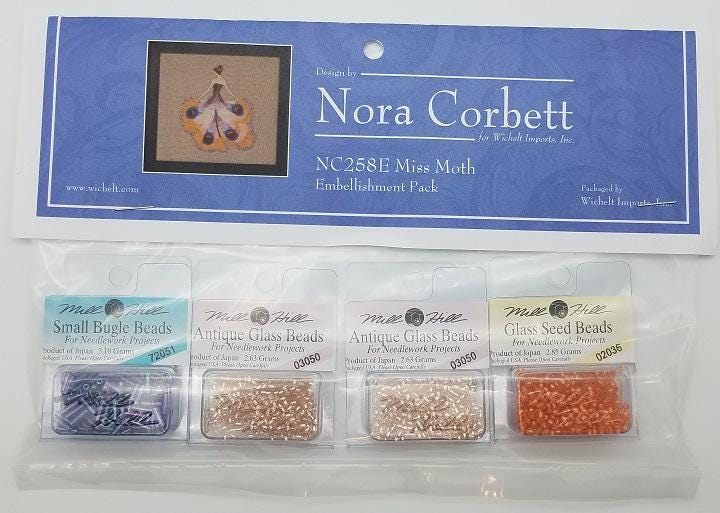 Miss Moth - Nora Corbett - Chart, Beads, Specialty Thread - NC258