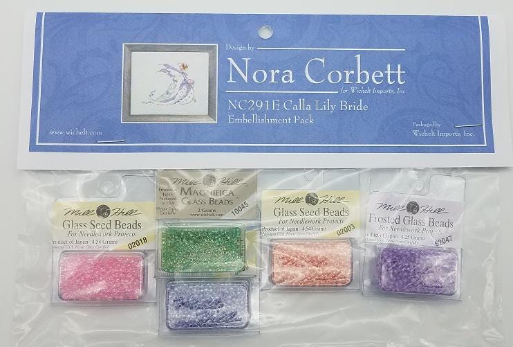 Calla Lily Bride - Nora Corbett - Chart, Beads, Specialty Thread - NC291
