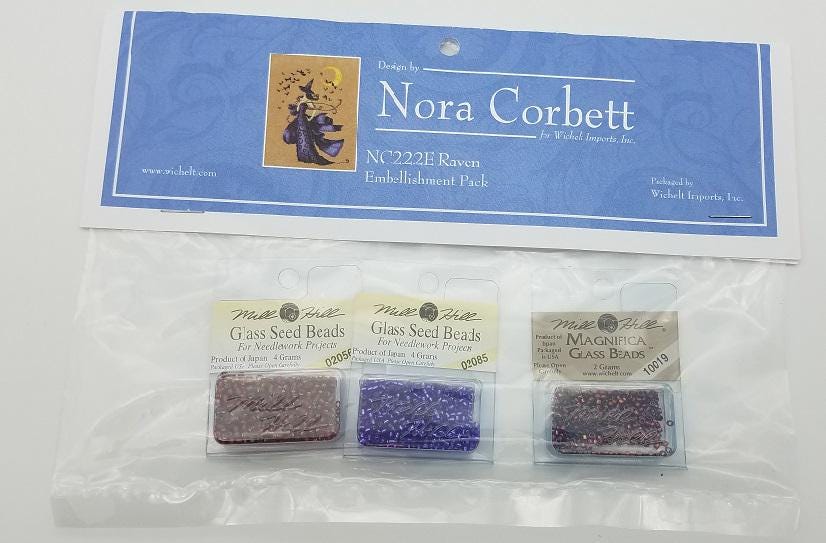 Raven - Nora Corbett - Chart, Beads, All Thread - NC222