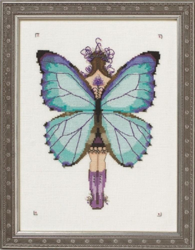 Miss Aurora Morpho - Nora Corbett - Chart, Beads, Specialty Thread - NC244
