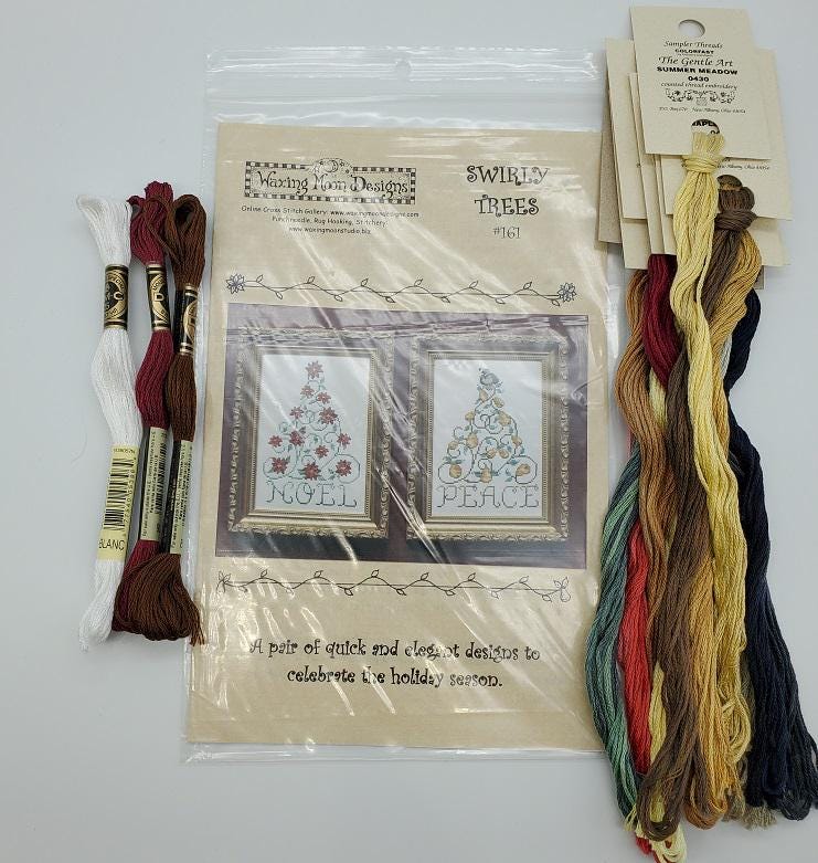 Swirly Trees - Waxing Moon Designs - Chart, Threads, Beads - WM161