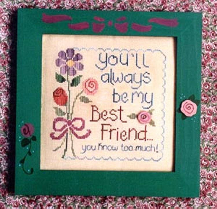 My Best Friend - Waxing Moon Designs - Chart, Threads, Button - WM ML5