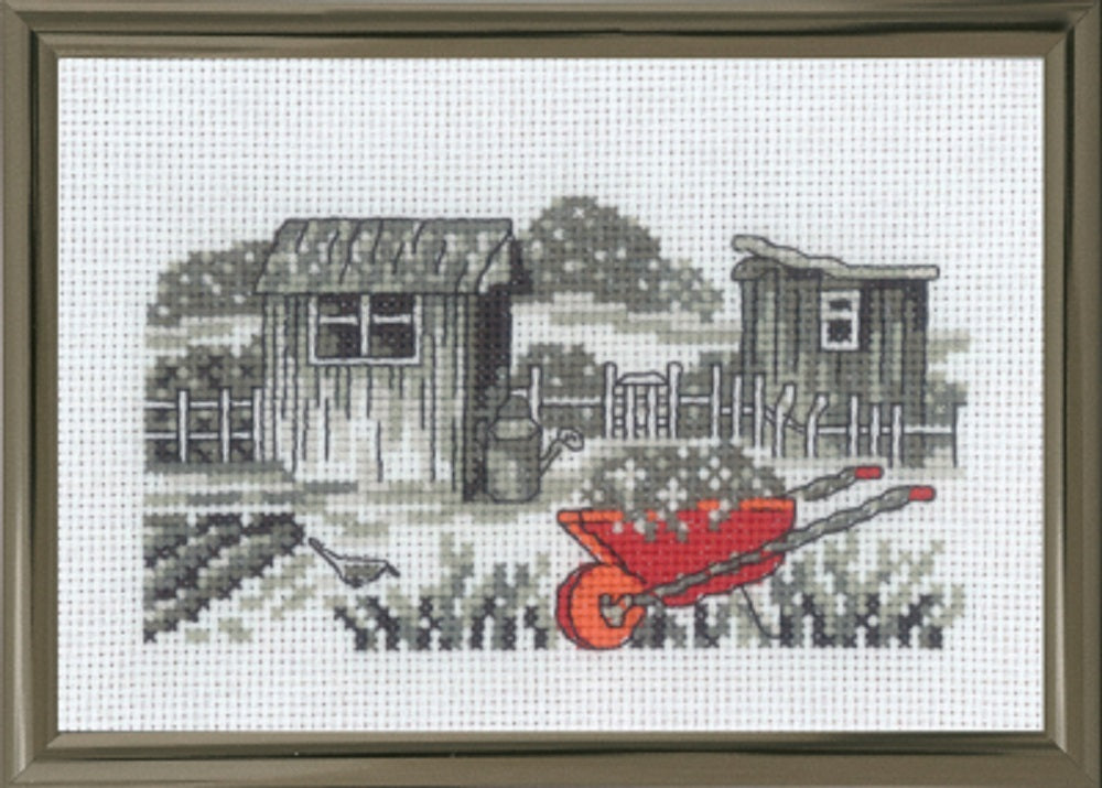 Wheelbarrow - Permin - Cross Stitch Kit