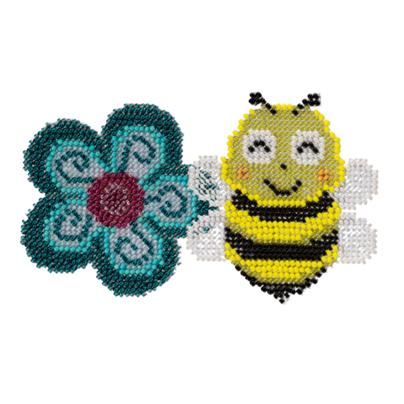 Aqua Flower + Bee - Mill Hill - Cross Stitch Kits