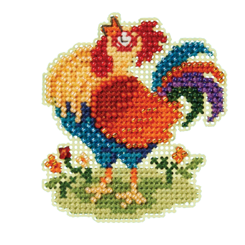 Papa Rooster - Mill Hill - Spring Bouquet - Cross Stitch Kit