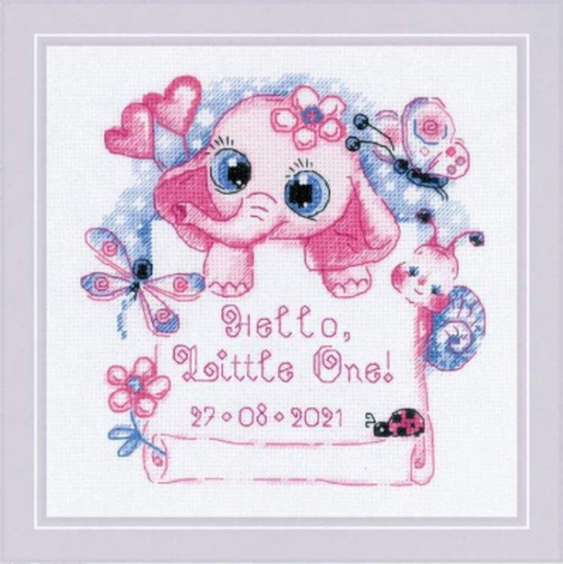 Hello, Little One! (Pink) - Riolis - Cross Stitch Kit