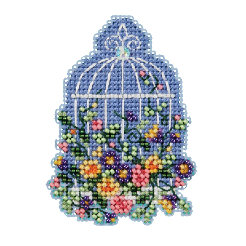 Floral Birdcage - Mill Hill - Spring Bouquet - Cross Stitch Kit