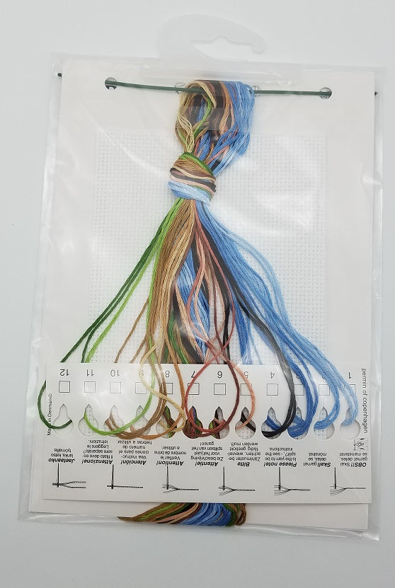 Blue Birdhouse - Permin - Cross Stitch Kit