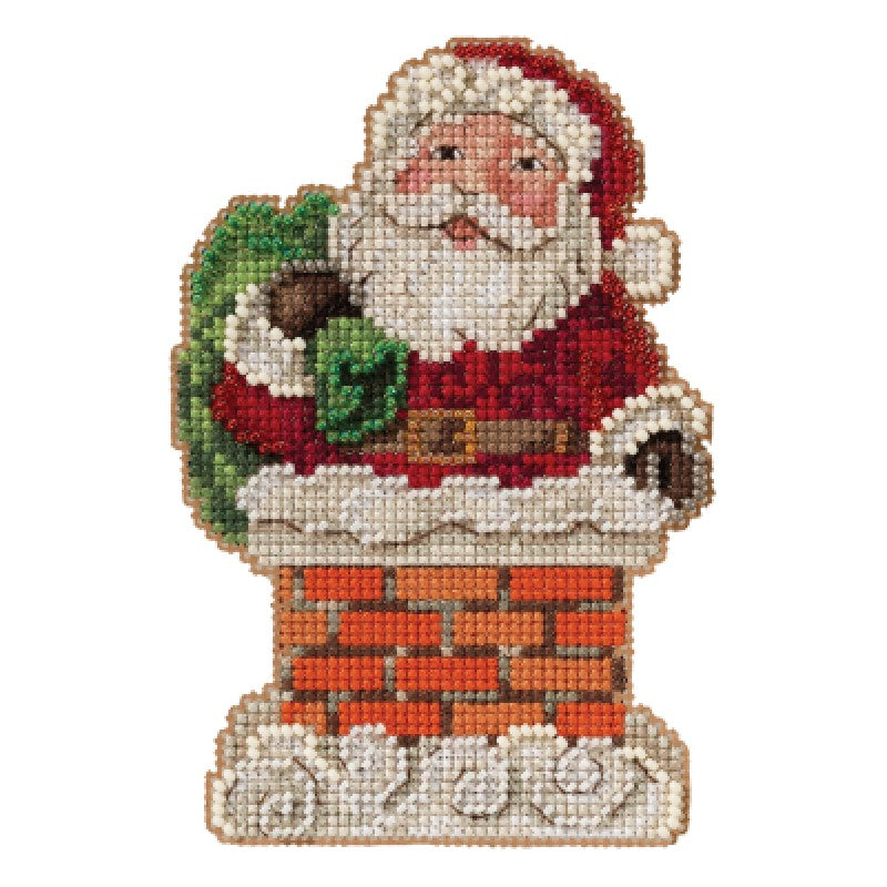 Santa in Chimney - Jim Shore - Mill Hill - Cross Stitch Kit