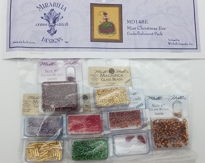 Miss Christmas Eve - Mirabilia - Chart, Beads, All Thread - MD148