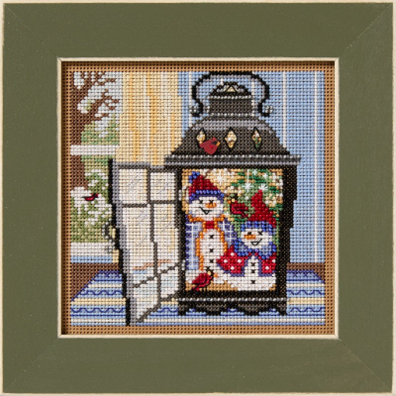 Snowman Lantern - Mill Hill Buttons and Beads - Cross Stitch Kit
