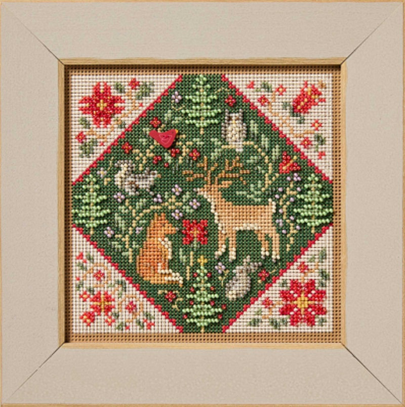 Forest Folk Art - Mill Hill Buttons and Beads - Cross Stitch Kit