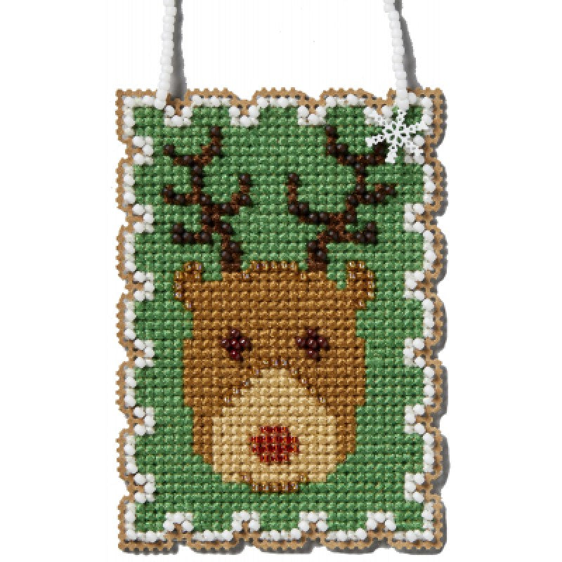 Rudolph - Mill Hill Charmed Holiday Stamps - Cross Stitch Kit
